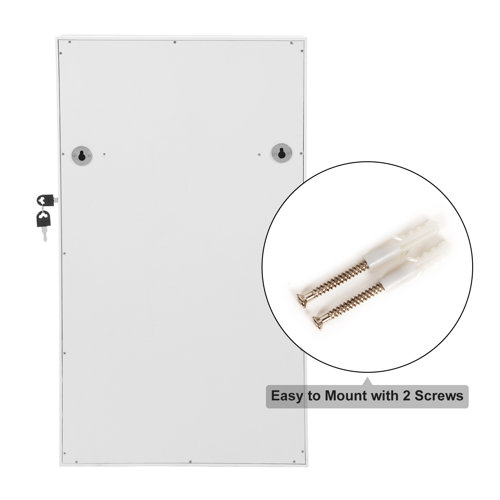 Ebern Designs Karmakar 14.6'' Wide Wall Jewelry Armoire with Mirror